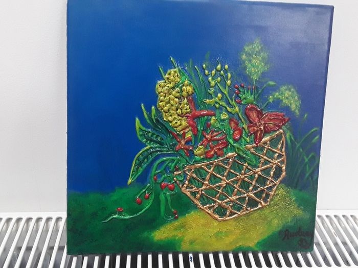 Flower basket 3d painting