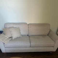 Lovely neutral oatmeal couch