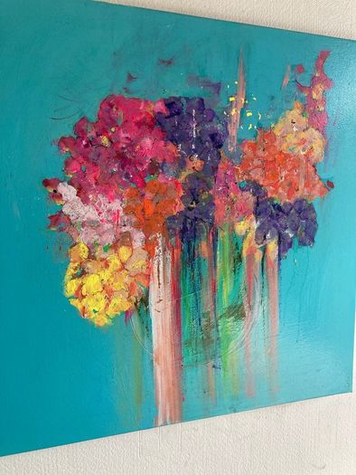 Large Original Abstract Floral Art Painting Irish abstract art Warm Aesthetic