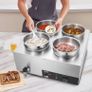 220v Commercial Soup Warmer Soup Station with 4 x7Litre  Pot Soup Kettle Warmer Image 5