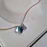 Swarovski crystal blue dog corded necklace very good condition Image 2