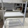 White Metal Microwave Rack - Extendable & Adjustable Image 3