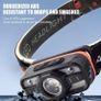 Super Rechargeable Outdoor LED Headlights, 6 Lighting Modes COB Rechargeable Head Mounted Lights, IPX7night Fishing Headlights Image 2