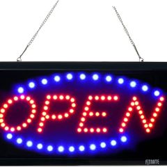 NEW SALE | LED Open Sign, 19x10 inch (48x25cm) 2 Modes Flashing & Steady Light, Open Sign for Business Advertisement Board Electric Display Board for Business, Walls, Window, Shop, Bar, Hotel