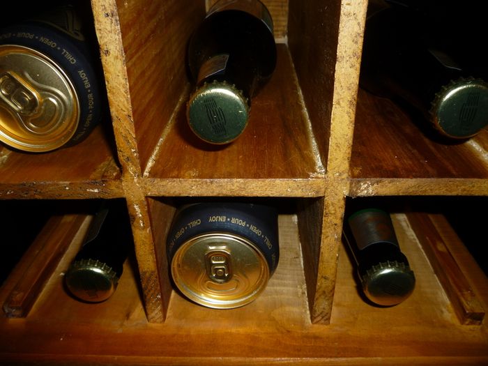 Wine rack Wooden Storage Box Crate Hand Painted. Vintage