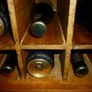 Wine rack Wooden Storage Box Crate Hand Painted. Vintage Image 8