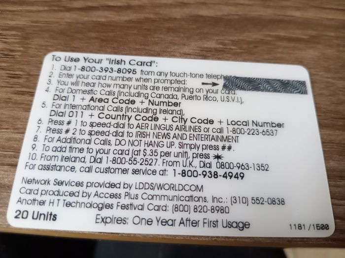 phonecards