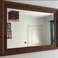 Large mirror real pine wood