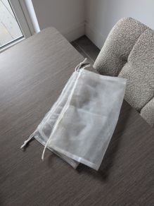 Two storage mesh bags