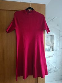 Tommy Hilfiger sports jumper style skater knit spring red dress M/L 10 12 14 16