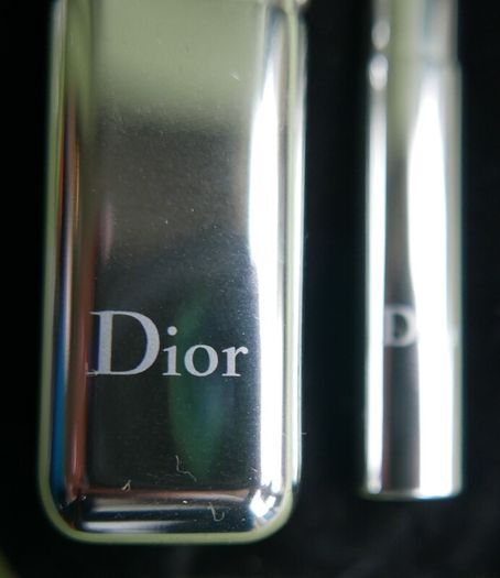 Christian Dior Play Swarovski Diamond Cube Lip Gloss Charm and CHRISTIAN DIOR Lucky Star makeup hand mirror compact brush
