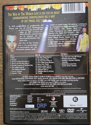 DVD War of the Worlds - live on stage