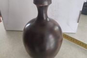 Lovely Vintage Brwon Pottery Vase No Stmpe.