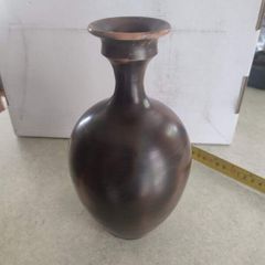 Lovely Vintage Brwon Pottery Vase No Stmpe.