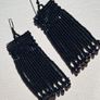 Pitch Black earrings, handbeaded Image 10