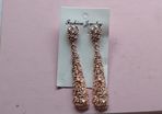 Zinc alloy rose gold colour earrings nrw
