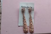 Zinc alloy rose gold colour earrings nrw
