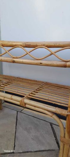 Mid Century Italian Bamboo Console table