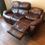 Leather reclining couch Image 3