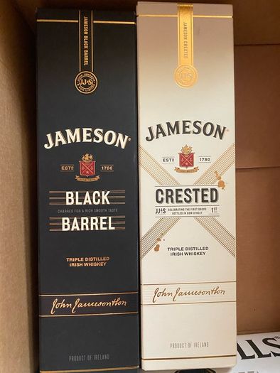 Bushmills Jameson jack Daniels whiskey empty boxes