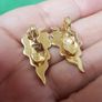 Vintage Monet Golden Tone Earrings Image 2