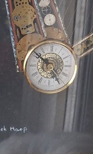 Vintage John Ammon 1918 harp clock