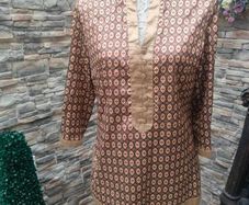 Brown Gold kaftan Small satin top Postage included