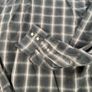 AllSaints Frontier Shirt Medium Grey Plaid - Long Sleeve - Pearl Snap Image 10
