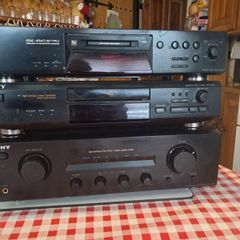 Sony Minidisc deck, CD player and Amp