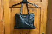 Black leather Rowallan shoulder bag