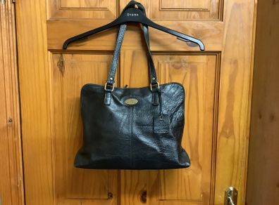 Black leather Rowallan shoulder bag