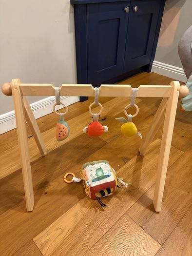Mamas and Papas Wooden Play Gym with Play Cube