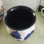 Vintage  Handmade Cobalt Blue And Gray Vease. Image 6