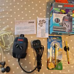 Aquarium Pump and tank decorations