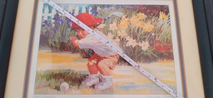 Corinne  Hartley  Framed Signed Print  "Get  Ready"
