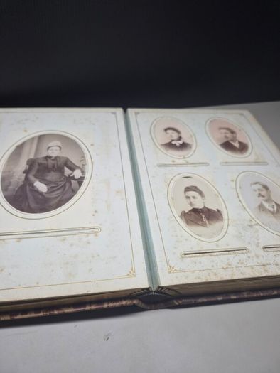 Antique Victorian / Edwardian Photo Album with Original Photographs