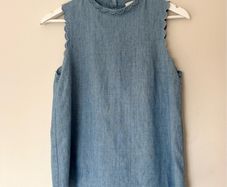 Sezane blue top blouse 36