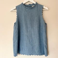Sezane blue top blouse 36