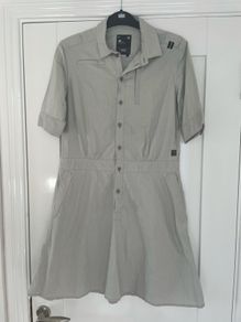 G-STAR ladies grey short shirt dress