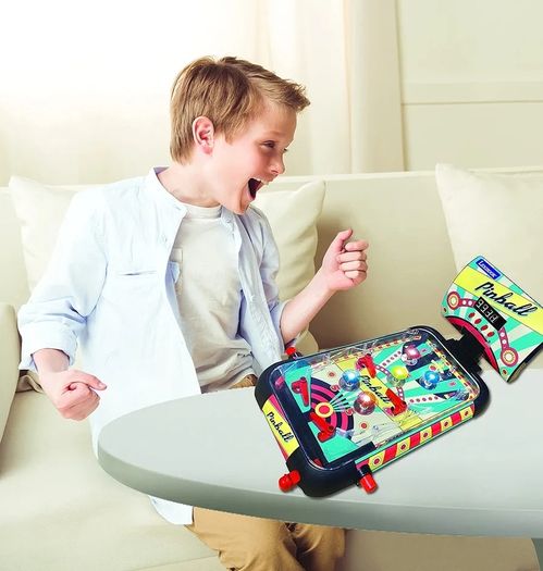 Electronic table pinball, Action and reflex game for children and family, LCD screen, light and sound effects