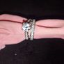 Sterling Silver Engagement and Wedding Ring Set Image 4