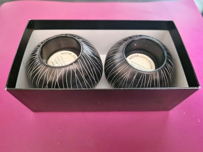 John Rocha Hand Crafted Soap Stone Tea Light Holders