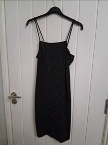 Black sparkly slip dress