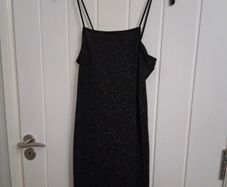 Black sparkly slip dress