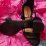 Like new Black suede block heel Sandals uk8 Image 2