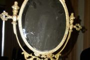 Vintage brass vanity mirror 39cm