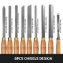 Lathe Chisel 8 Piece Wood Lathe Chisel Cutting Carving HSS Steel Blades Wood Turning Tools Lathe Chisel Set for Storage for Wood Turning Hardwood One Free Chisel Image 7