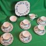 Vintage Arklow Bone China Blue Roses Tea Set | Fine Irish Porcelain with Gold Trim Image 2