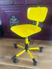 Small Yellow Swivel Chair