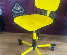 Small Yellow Swivel Chair